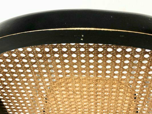 Mid Century Chromed Steel & Rattan Rocking Chair, 1970s photo vinterior