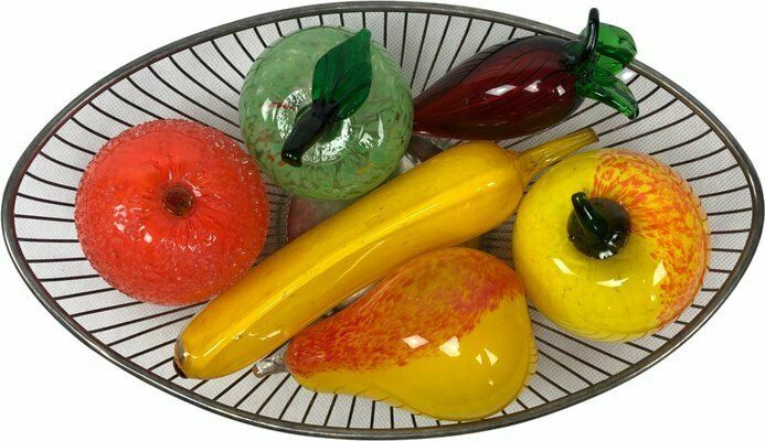 Mid Century Art Glass Fruits, 1970s, Set Of 6 photo furniture