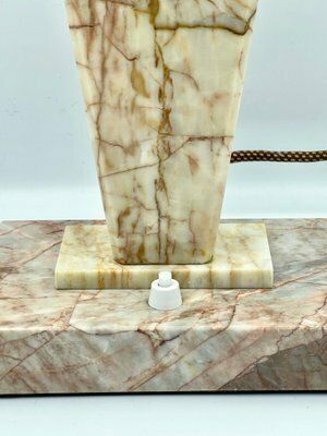 Art Deco Marble Table Lamp From Kámen Praha, 1930s photo 629.0
