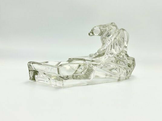 photo furniture Art Deco Glass Polar Bear Ashtray Attributed To Karel Zentner For Glasswork Libochovice, 1930s