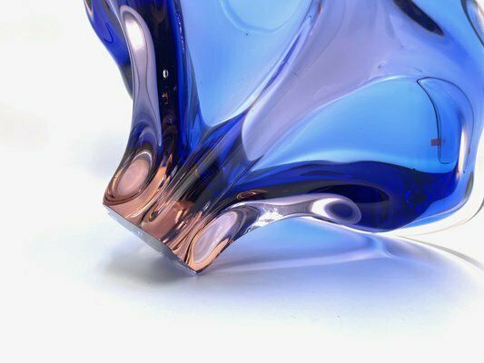 Art Glass Bowl Attributed To Josef Hospodka For Chribska Sklarna, 1960s photo buy