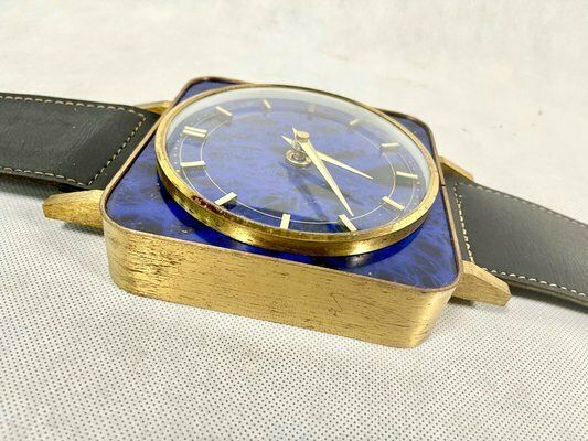 Mid Century Brass Meister Anker Wall Clock In The Form Of A Wristwatch, 1970s photo 378.0