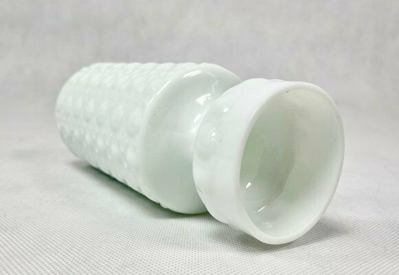 Mid Century Milk Glass Vase By Herbert Kny For Veb Glaswerk Schmiedefeld, 1960s photo for sale