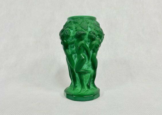 Small Grape Vase In Jade Glass Attributed To František Pazourek, 1990s photo vinterior