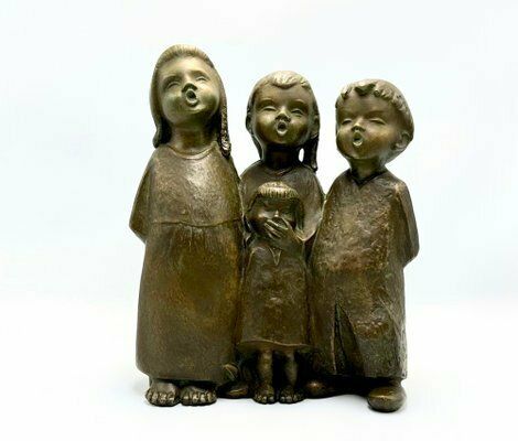 Vintage Handmade Achatit Sculpture In Stoneware, 1970s