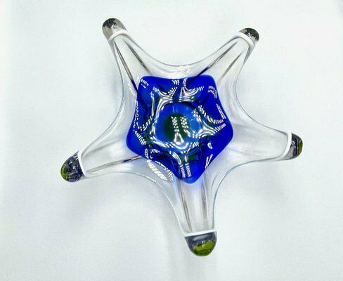Czech Art Glass Bowl By Josef Hospodka For Chribska Glassworks, 1960s photo for sale