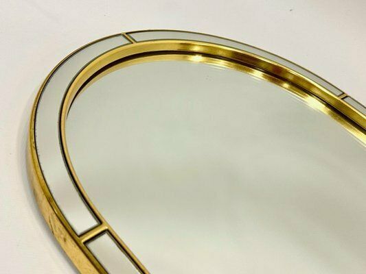 Home Decor Belgium Brass Mirror From Deknudt, 1970s, Set Of 2 photo
