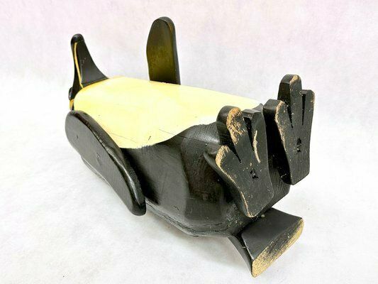 Large Vintage Carved Wooden Penguin Sculpture, 1970s photo for sale