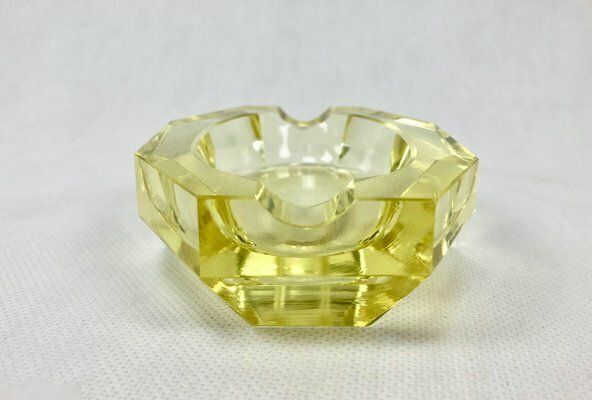 Art Deco Crystal Ashtray From železný Brod, 1930s photo 210.0