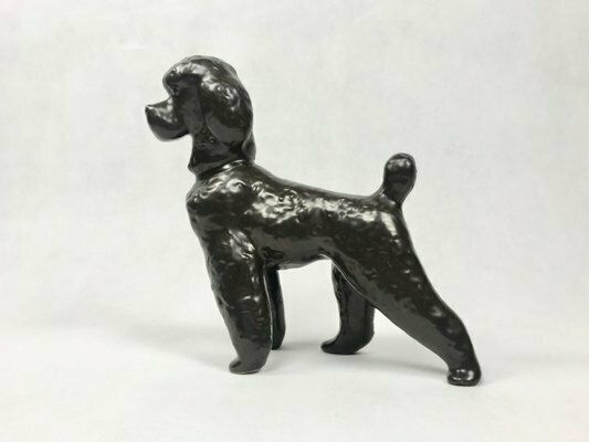 Ceramic Poodle Figurine From Znojmo, 1960s photo Home Decor