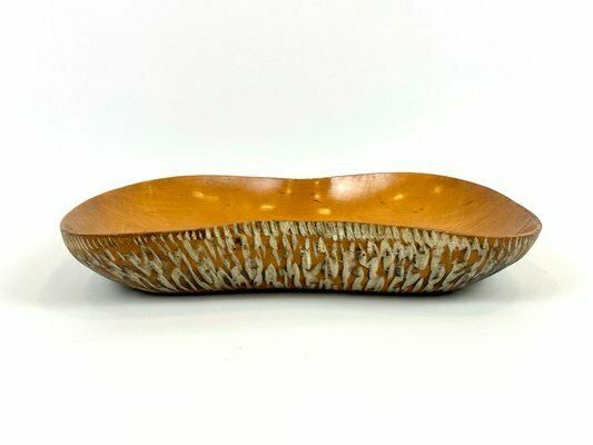 Italian Wooden Bowl By Aldo Tura For Macau Cusan, Milan, 1950s