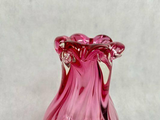 Home Decor Bohemian Glass Vase Attributed To Josef Hospodka For Chribska, 1960s photo