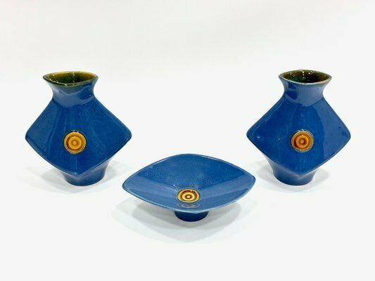 Mid Century Vases And Bowl From Ditmar Urbach, 1970s, Set Of 3 photo furniture