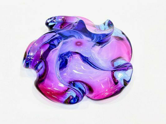 Art Glass Ashtray Attributed To Josef Hospodka For Chribska Sklarna, 1960s photo Home Decor