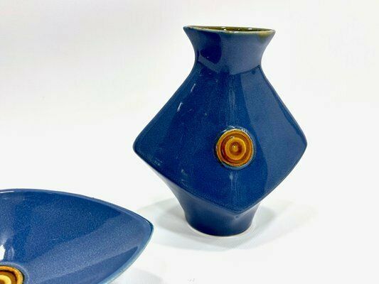 Home Decor Mid Century Vases And Bowl From Ditmar Urbach, 1970s, Set Of 3 photo