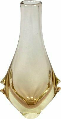 Bohemian Glass Vase Attributed To Miroslav Klinger For železný Brod, 1960s