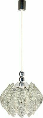 Space Age Acrylic Glass Pendant Lamp, 1960s