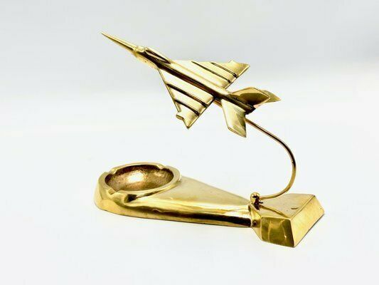 Mig 21 Desk Plane Model In Brass, 1950s