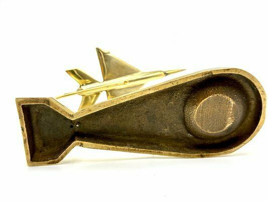 Mig 21 Desk Plane Model In Brass, 1950s photo 441.0