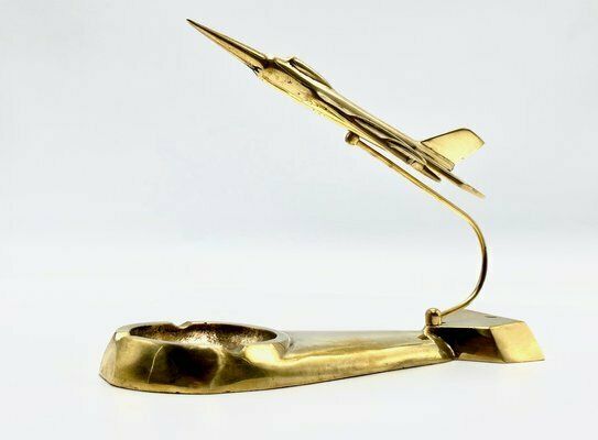 photo furniture Mig 21 Desk Plane Model In Brass, 1950s