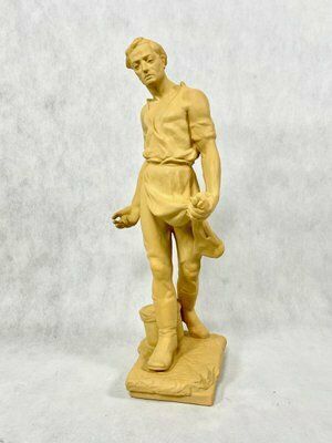 Large Socialist Realist Style Ceramic Sculpture Of Sower, Czechoslovakia, Late 1940s photo 797.0