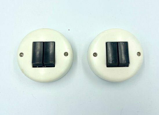 Bakelite Light Switches, 1940s, Set Of 2 photo Home Decor