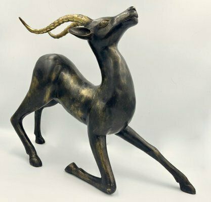 Large Bronze Gazelle Sculpture By Loet Vanderveen, 1970s photo furniture
