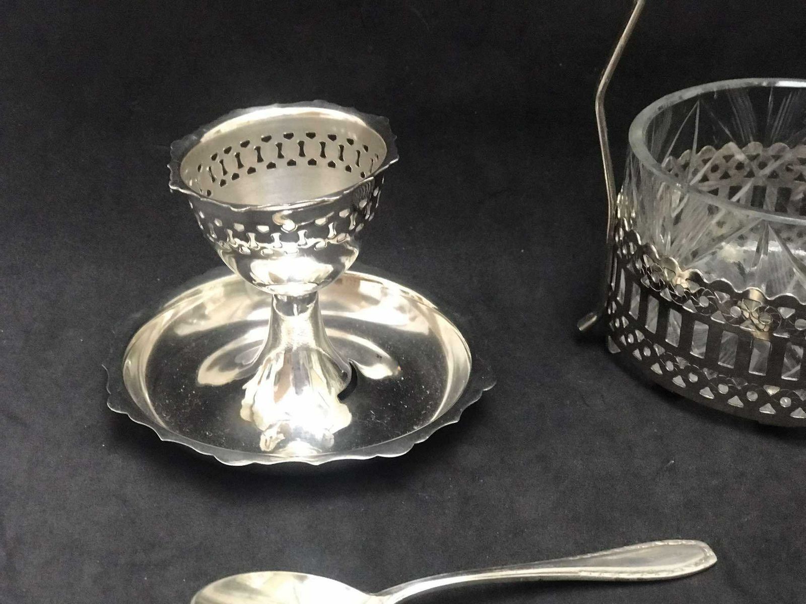 Breakfast Set For One Stainless Steel Egg Cup English Antique Jam/Mustard/Butter Bowl Glass photo Home Decor