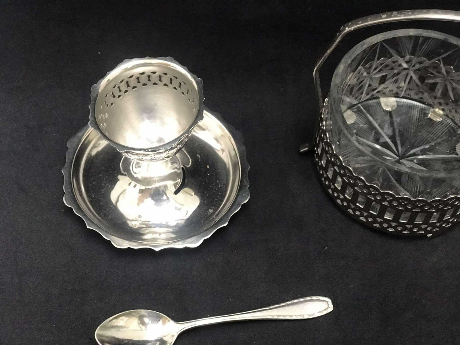 Breakfast Set For One Stainless Steel Egg Cup English Antique Jam/Mustard/Butter Bowl Glass photo 131.0