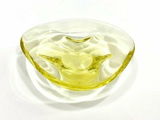 Art Glass Bowl Attributed To Miroslav Klinger For železný Brod, 1960s photo for sale