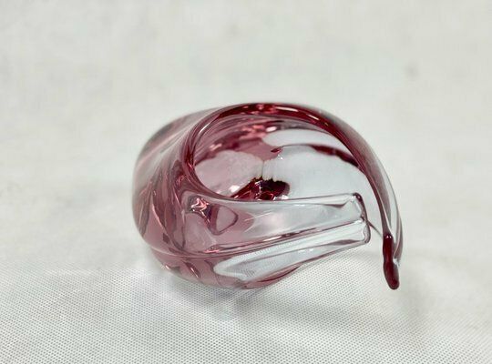 Bohemian Glass Basket By Miroslav Klinger For železný Brod, 1960s photo for sale