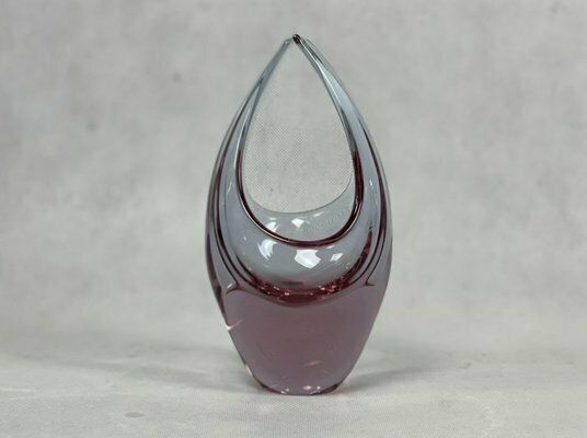 Bohemian Glass Basket By Miroslav Klinger For železný Brod, 1960s photo Home Decor