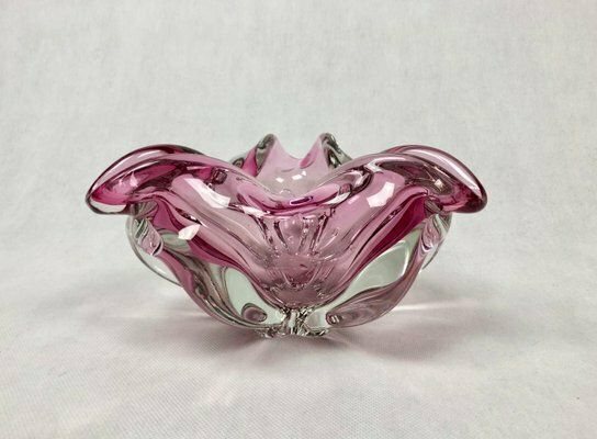 Art Glass Bowl Attributed To Josef Hospodka For Chribska Sklarna, 1960s photo for sale