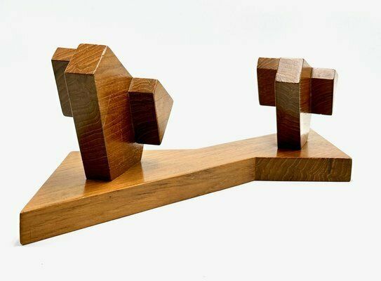 photo furniture Mid Century Modern Teak Birds Sculpture With Candleholder, 1960s