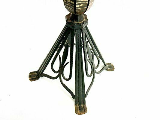 Polish Brutalist Iron Floor Lamp, 1970s photo for sale