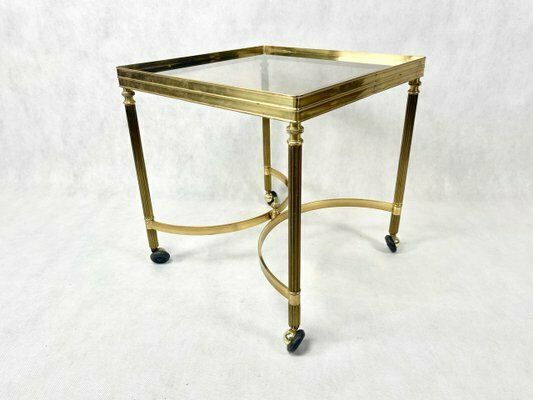 Vintage Italian Serving Trolley In Brass, 1960s photo furniture