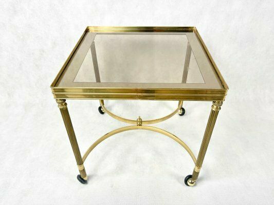 Vintage Italian Serving Trolley In Brass, 1960s photo vintage
