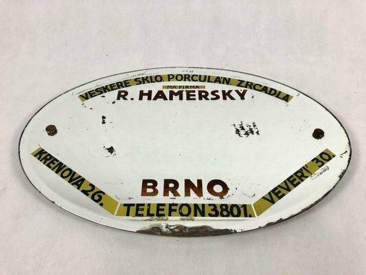 Art Deco Advertising Mirror From Brno, Czech Republic, 1930s photo for sale