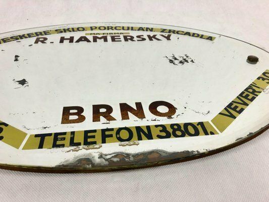 Art Deco Advertising Mirror From Brno, Czech Republic, 1930s photo Home Decor