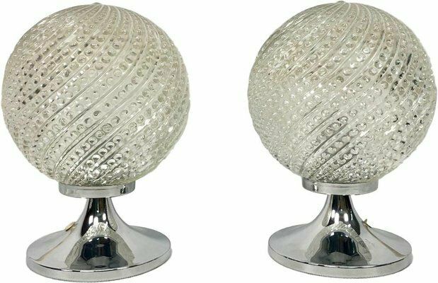 Table Lamps With Tulip Bases From Otto Leuchten, 1970s, Set Of 2
