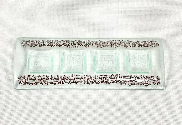 Candleholder With Bohemian Pomegranate Attributed To Sklarna Turnov photo vinterior