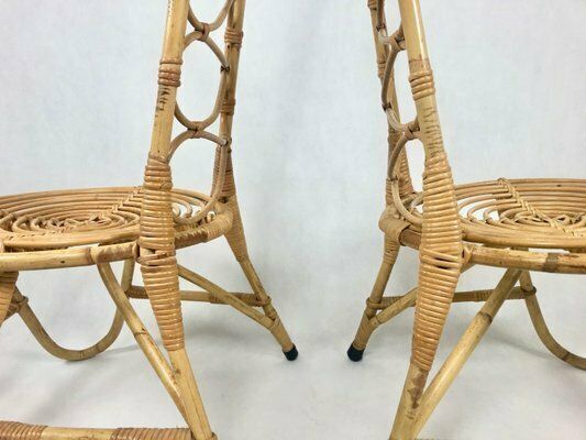 Bamboo Chairs Attributed To D. Van Sliedregt For Rohé Noordwolde, The Netherlands, 1950s, Set Of 2 photo 671.0