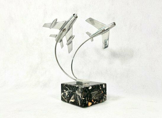 photo for sale Cabinet Miniature With Mig 15 And Mig 19 Planes, Poland, 1950s