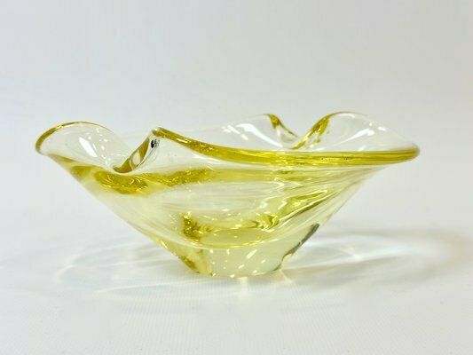 Art Glass Ashtray Attributed To Miloslav Klinger For železný Brod, 1960s photo buy