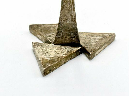 Brutalist Silver Plated Candleholder, 1970s photo 147.0