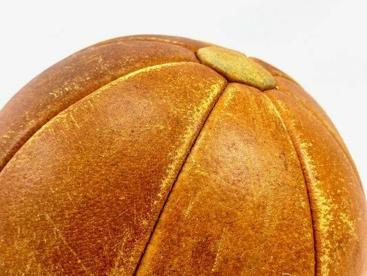 Mid Century Leather Medicine Ball, 1950s photo 525.0