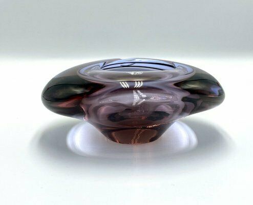Art Glass Ashtray Attributed To Miloslav Klinger For železný Brod, 1960s