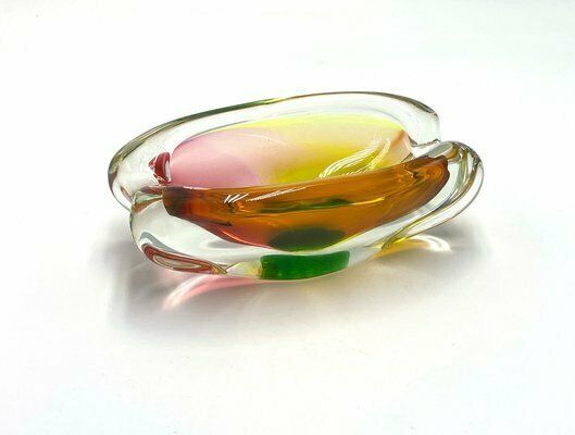 Art Glass Ashtray Attributed To Josef Rozinek For Novy Bor, 1960s photo buy