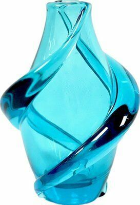 Art Glass Vas Attributed To Frantisek Zemek For železny Brod, 1950s