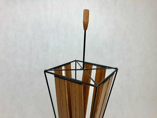 Mid Century Teak Umbrella Stand, 1950s photo Home Decor
